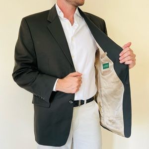 RALPH LAUREN Grey Wool cashmere Two-Button Blazer